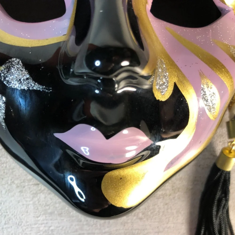Vintage 80s Harlequin Venetian - decorative ceramic mask - Picture 5 of 8